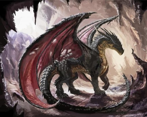 Black Dragon Diamond Painting