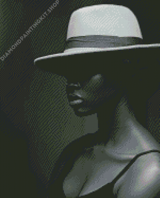 Black Woman In Hat Diamond Painting