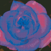 Blue And Purple Flower Rose Diamond Painting