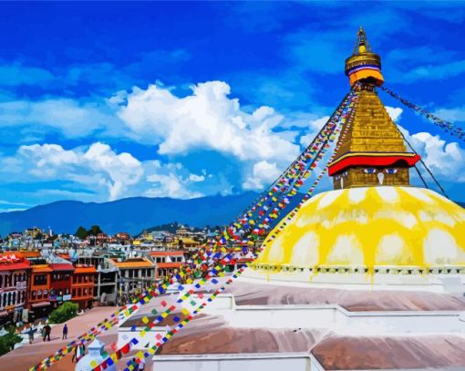 Boudha Stupa Diamond Painting