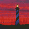 Cape Hatteras Lighthouse Sunset Diamond Painting