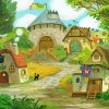 Cartoon Houses Town Diamond Painting