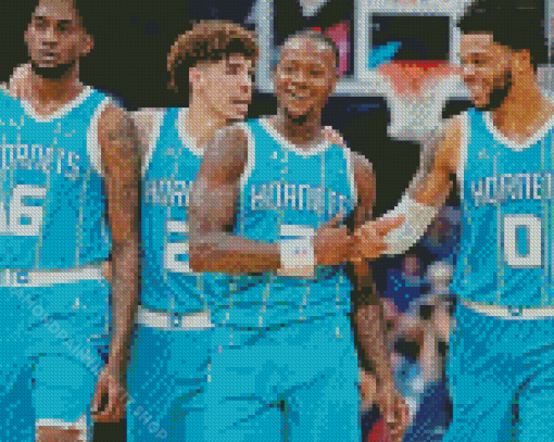 Charlotte Hornets Basketball Players Diamond Painting