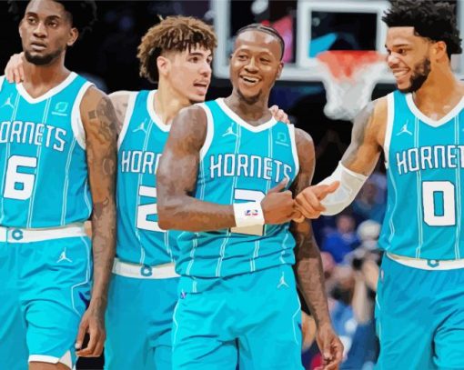 Charlotte Hornets Basketball Players Diamond Painting