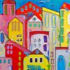 Colorful Abstract Buildings Diamond Painting