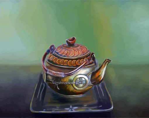 Aesthetic Tea Pot Art Diamond Painting