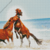 Fighting Horses Diamond Painting