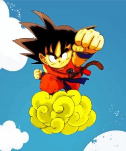 Goku And His Flying Nimbus Diamond Painting