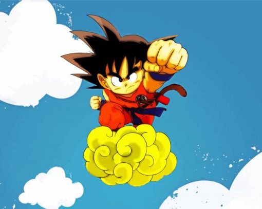 Goku And His Flying Nimbus Diamond Painting