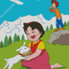 Heidi Cartoon Diamond Painting