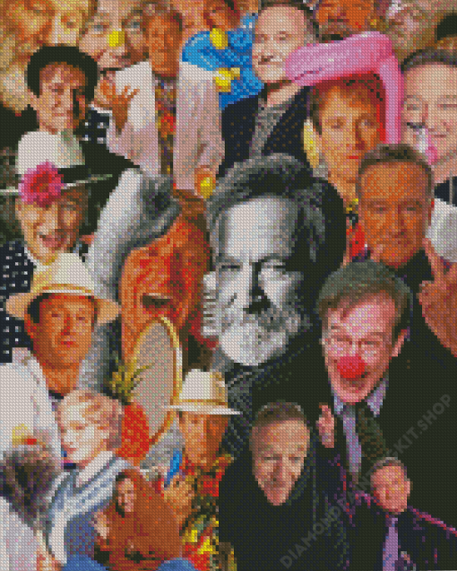 Many Faces Of Robin Williams Actor Diamond Painting