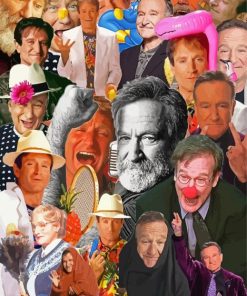 Many Faces Of Robin Williams Actor Diamond Painting