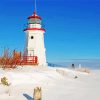 Michigan Mackinac Island Lighthouse Diamond Painting