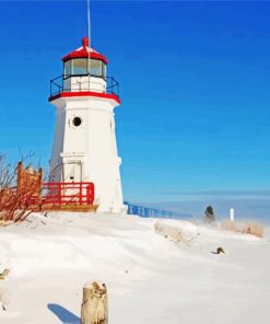 Michigan Mackinac Island Lighthouse Diamond Painting