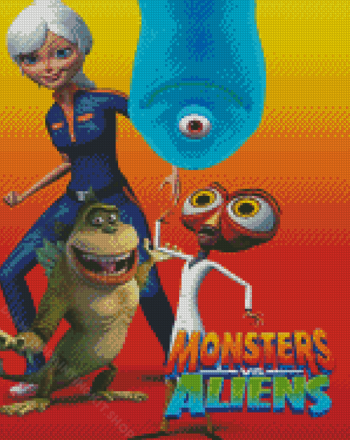 Monsters Vs Aliens Diamond Painting