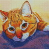 Orange Tabby Cat Art Diamond Painting