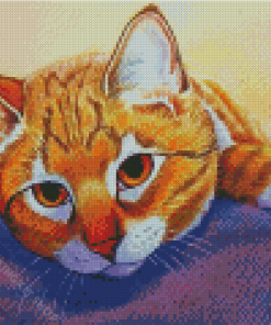 Orange Tabby Cat Art Diamond Painting