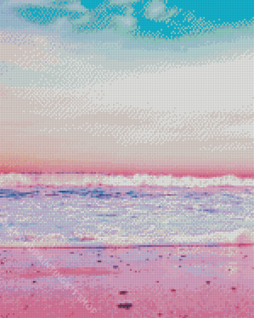 Pink Sky Sea Diamond Painting