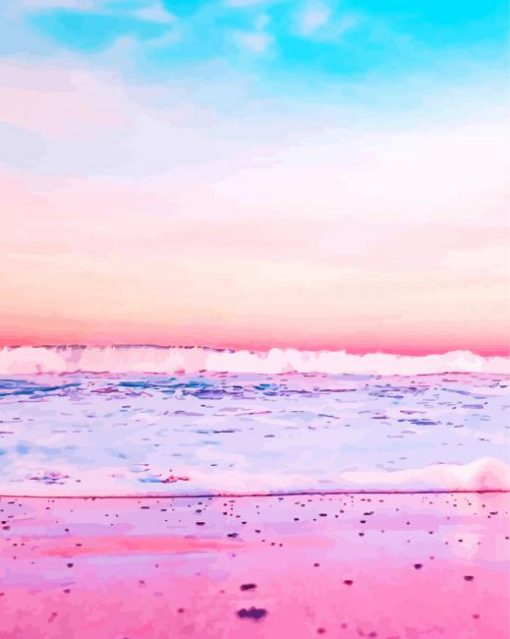 Pink Sky Sea Diamond Painting