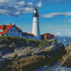 Portland Headlight Landscape Diamond Painting