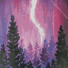 Purple Aurora Art Diamond Painting