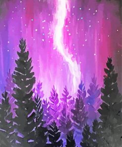 Purple Aurora Art Diamond Painting