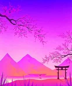 Purple Mountain Diamond Painting