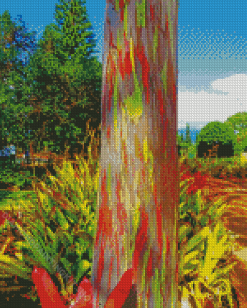 Rainbow Eucalyptus Tree Diamond Painting