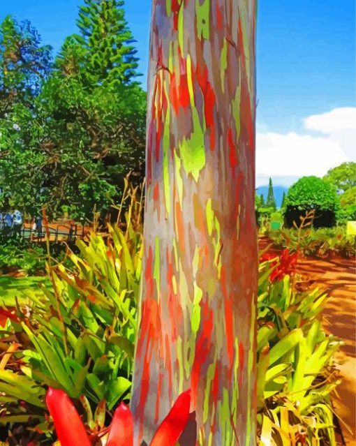 Rainbow Eucalyptus Tree Diamond Painting