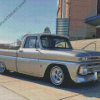 Silver 64 Chevy Stepside Truck Diamond Painting