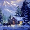 Snow Cabin Artwork Diamond Painting