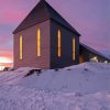 Snow Church Sunset Diamond Painting