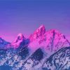 Snowy Pink Mountains Diamond Painting