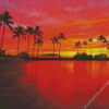 Sunset At Kahala Beach Diamond Painting