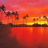 Sunset At Kahala Beach Diamond Painting