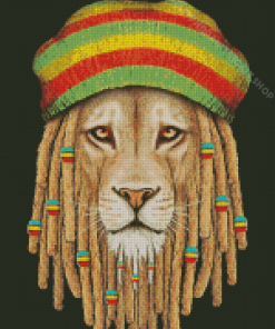 The Lion With Dreadlocks Diamond Painting