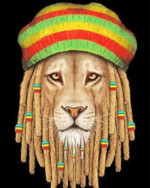 The Lion With Dreadlocks Diamond Painting