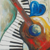 The Piano Guitar Diamond Painting