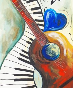 The Piano Guitar Diamond Painting