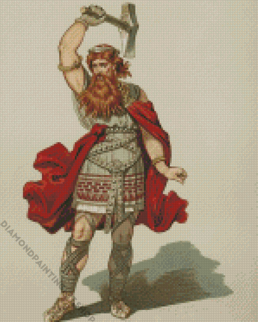 Thunor Anglo Saxon God By Carl Emil Doepler Diamond Painting