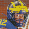 University Of Michigan American Footballer Diamond Painting