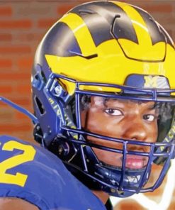 University Of Michigan American Footballer Diamond Painting