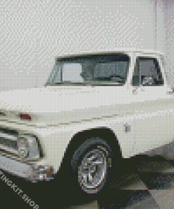 White 64 Chevy Diamond Painting