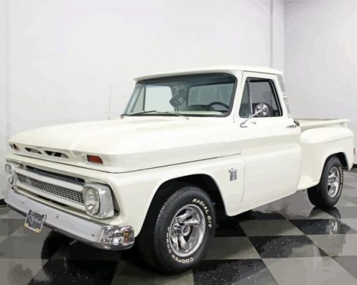 White 64 Chevy Diamond Painting