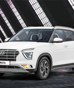 White Hyundai Creta Diamond Painting