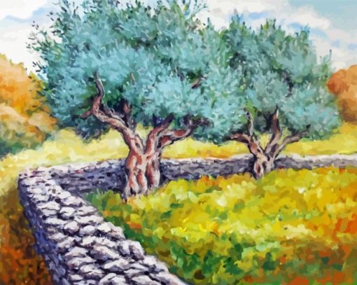 Aesthetic Olive Tree Diamond Painting