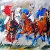 Aesthetic Polo Players Art Diamond Painting