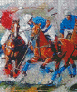 Aesthetic Polo Players Art Diamond Painting