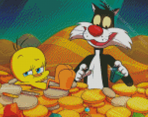 Aesthetic Tweety Pie Diamond Painting