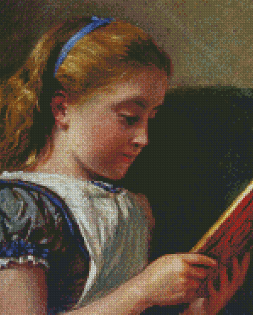 Aesthetic Girl Reading Diamond Painting